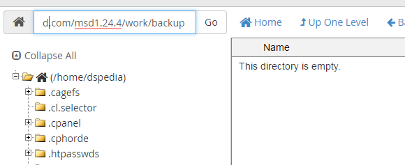 Restore database using MySQLDumper